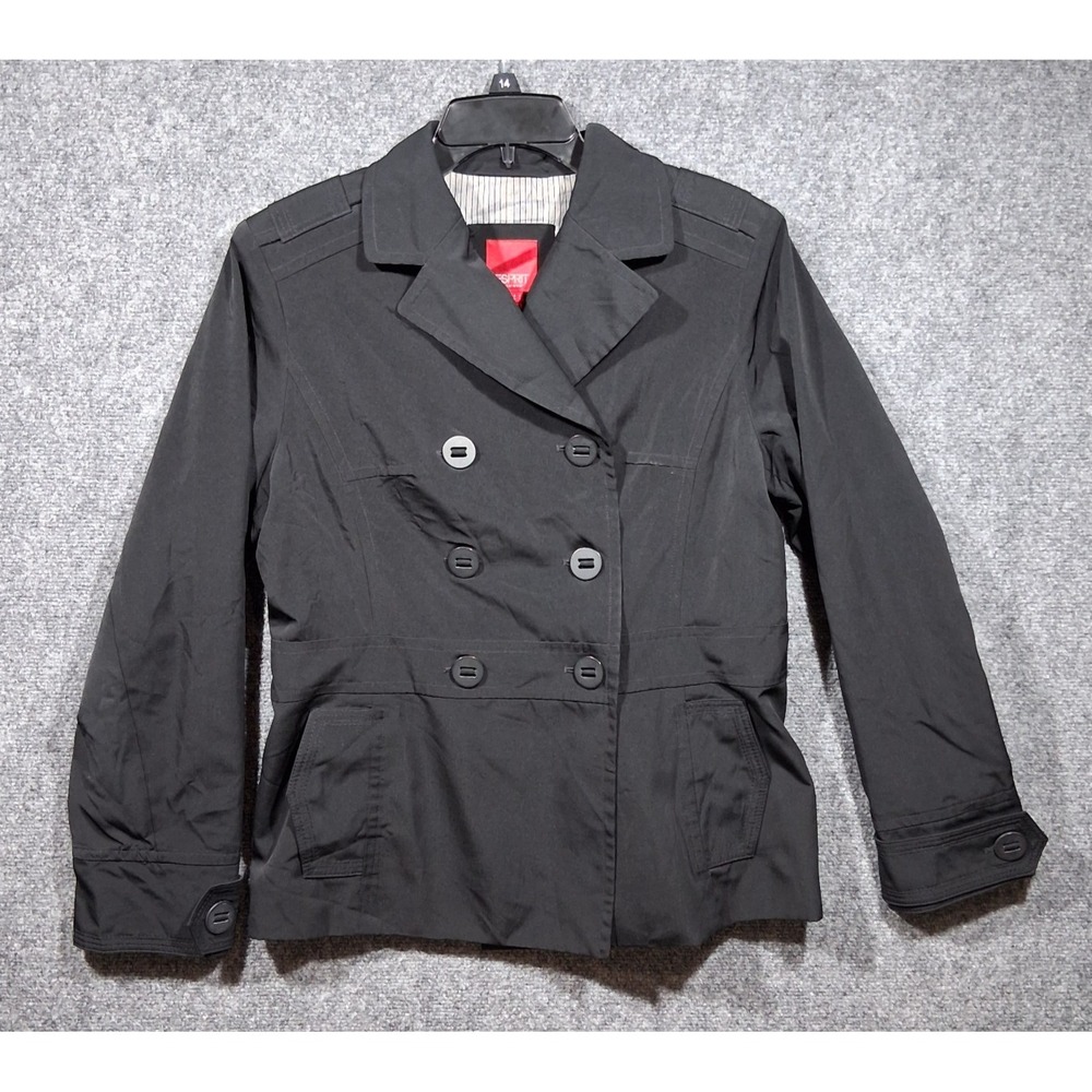 Vintage 90s Y2K Esprit Womens Medium Babydoll Double Breasted Peacoat Jacket